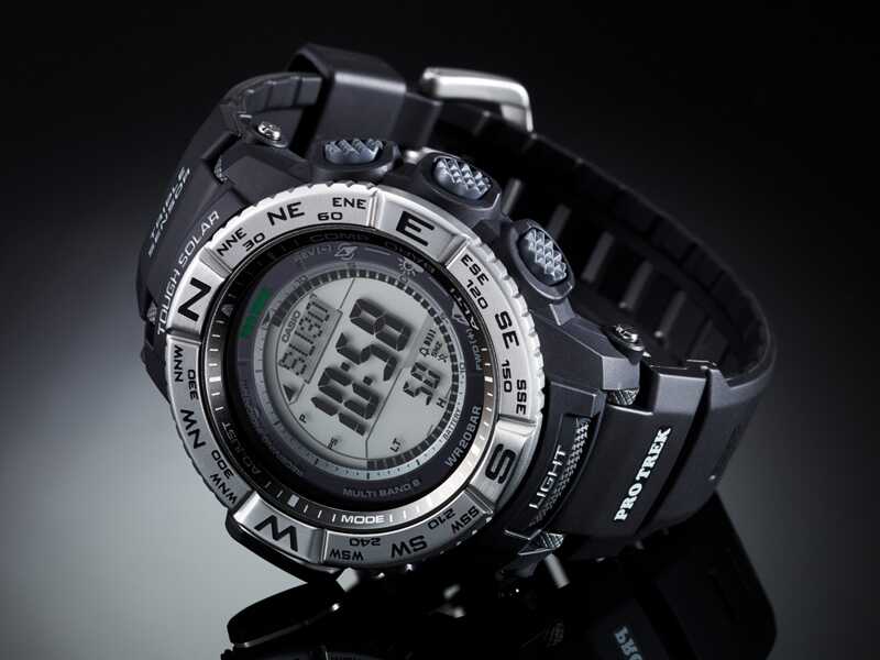 Casio Pro Trek Triple Sensor Tough Solar Men's Watch PRW3500-1 Casio Pro Trek Triple Sensor Tough Solar Men's Watch PRW3500-1