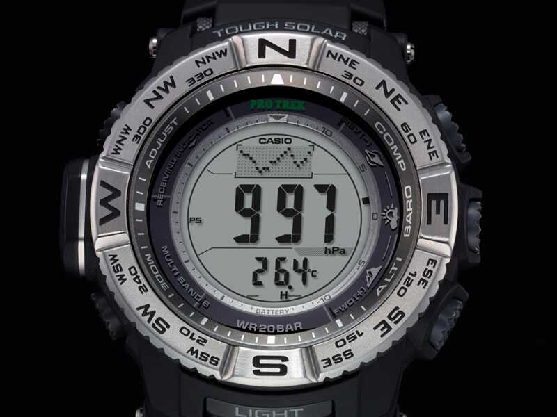 Casio Pro Trek Triple Sensor Tough Solar Men's Watch PRW3500-1