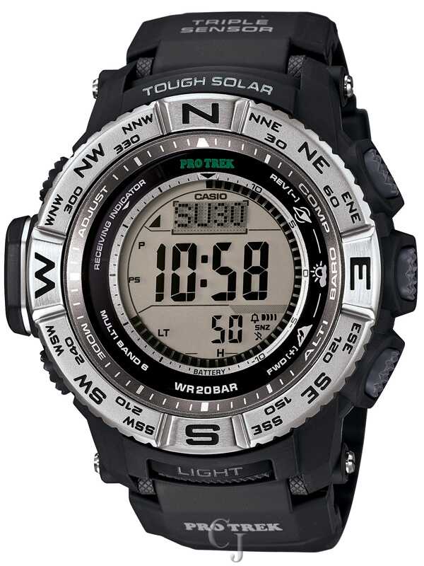Casio Pro Trek Triple Sensor Tough Solar Men's Watch PRW3500-1 Casio Pro Trek Triple Sensor Tough Solar Men's Watch PRW3500-1
