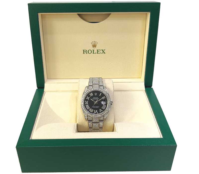 Rolex Datejust 41mm Iced Out Diamond Oyster Bracelet Men’s Watch 126300 - Image 9