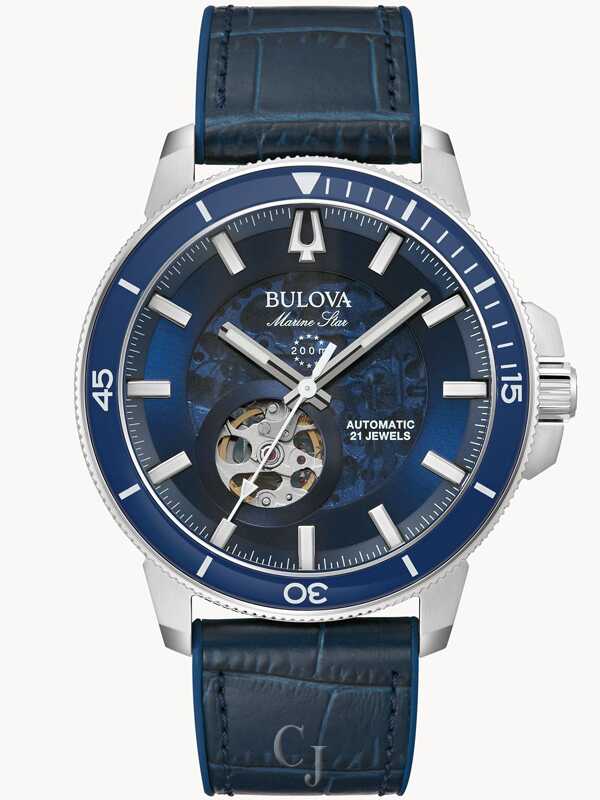 Bulova Marine Star Blue Dial Men's Watch 96A291 - Claudias Jewelry Inc