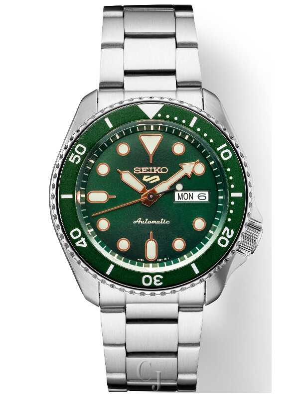 Seiko 5 Sports Automatic Green Dial Stainless Steel Men's Watch