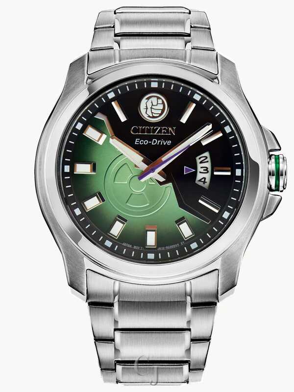 Citizen Marvel Hulk Black Dial Eco-Drive Stainless Steel Men's