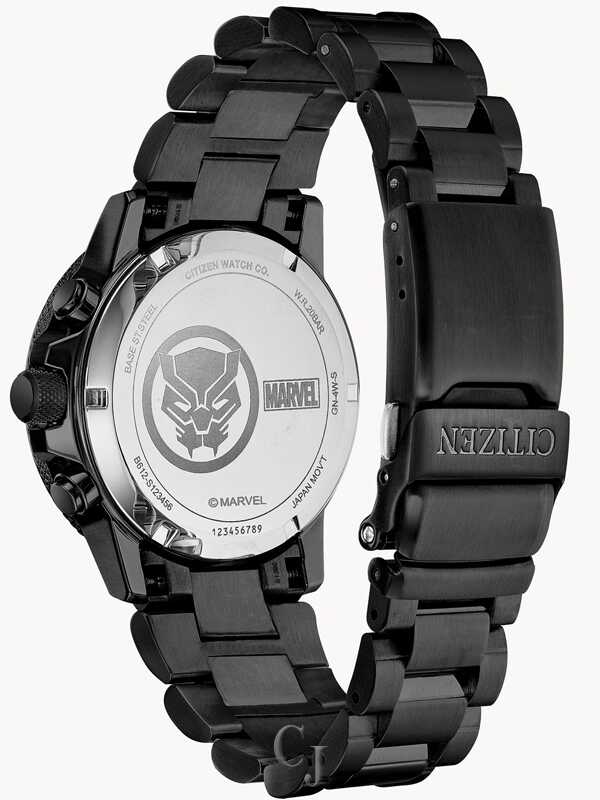 Citizen Marvel Black Panther Black Dial Eco-Drive Chronograph
