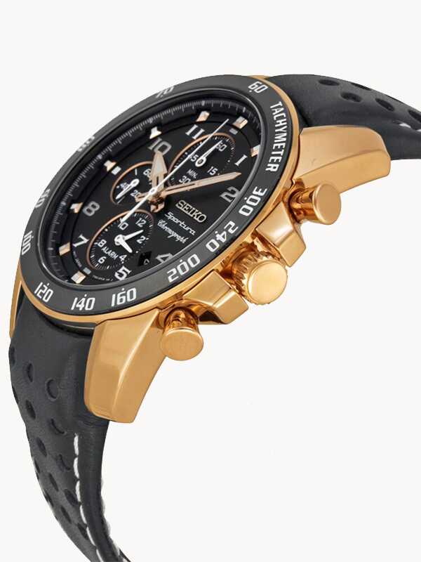 SEIKO★spotura★クロノグラフ ★腕時計 Seiko Sportura Quartz Chronograph Black Dial Stainless Steel Men's