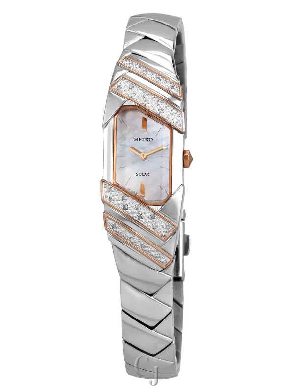 SEIKO SUP331 ソーラー時計 ダイヤモンド装飾 SEIKO TRESSIA DIAMOND SOLAR LADIES WATCH SUP332 - Claudias Jewelry Inc