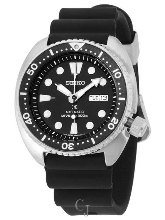 SEIKO TURTLE PROSPEX AUTOMATIC DIVE BLACK DIAL WATCH SRP777