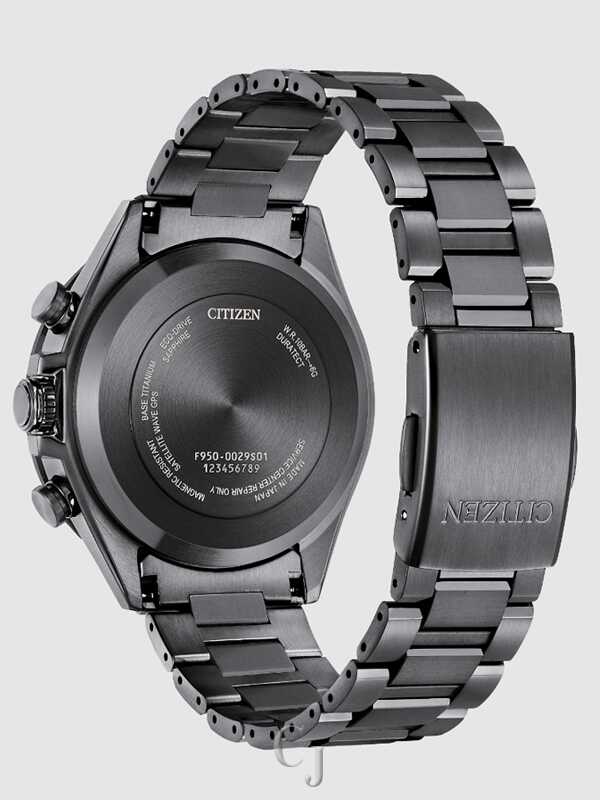 Citizen Attesa Black Dial Super Titanium Eco-Drive Satellite Timekeeping Men’s Watch CC4055-65E - Image 3