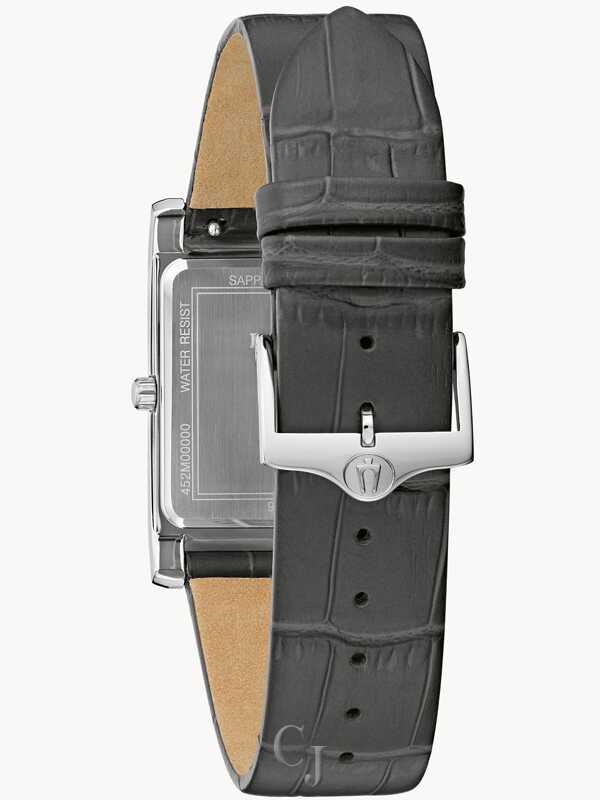 Bulova Classic Gray Dial Leather Strap Men’s Watch 96B443 - Image 4