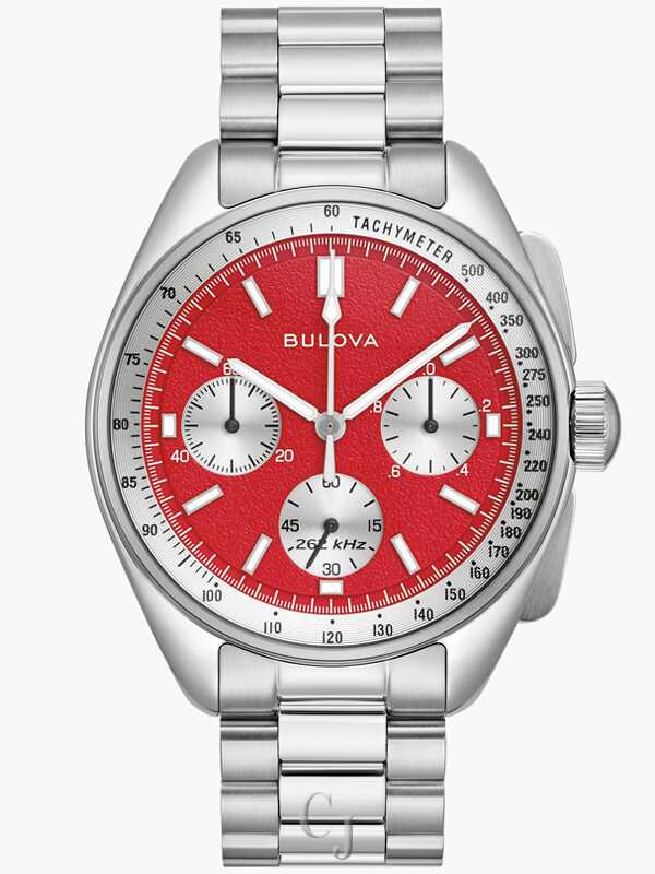 Bulova Lunar Pilot Archive Series Red Dial Stainless Steel Men’s Watch 96K115