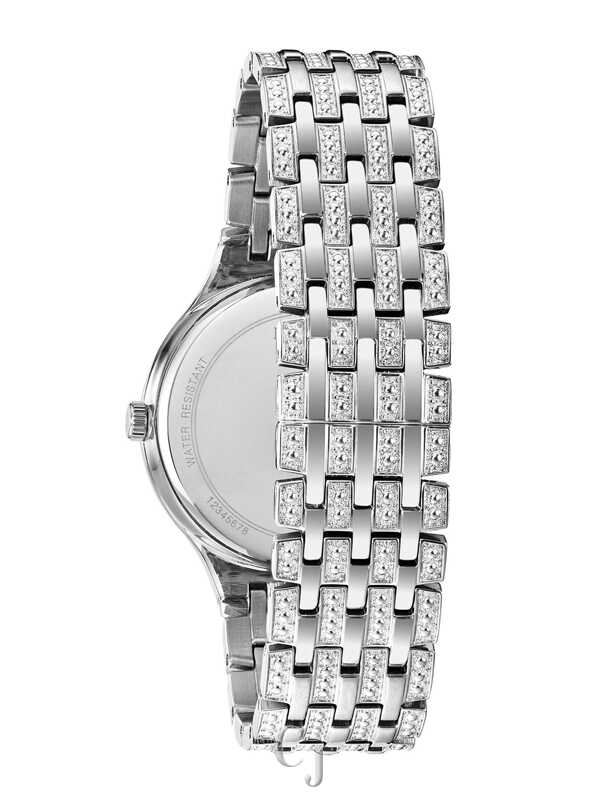 Bulova Crystal Phantom Silver Dial Diamond Accent Men's Watch