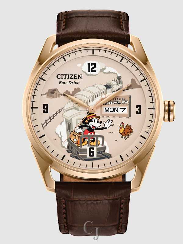 Citizen Disney Hometown Mickey Mouse Beige Dial Eco-Drive Men's