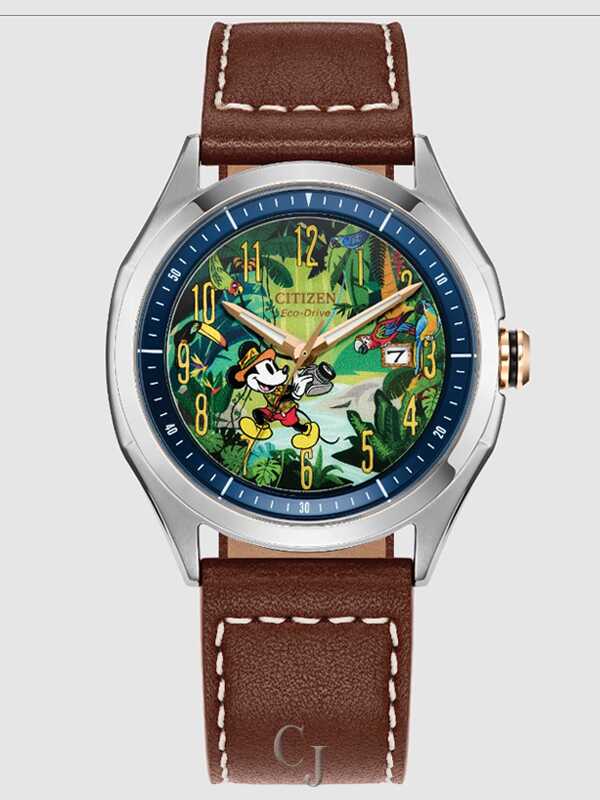 Citizen Disney Mickey Mouse Explorer Green Dial Eco-Drive Men's