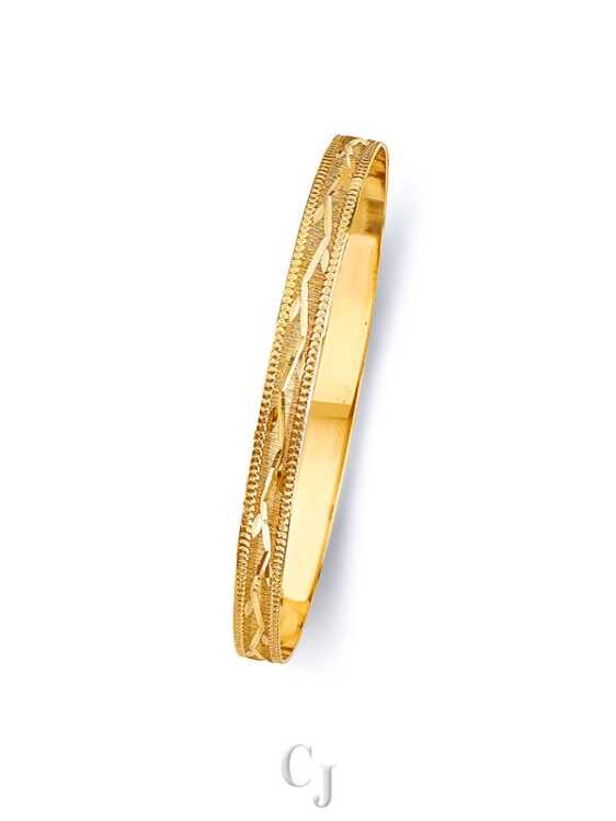 14KY 6mm Solid Bangle