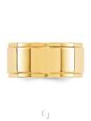 14k Yellow Gold 10mm Flat with Step Edge Wedding Band - Image 2