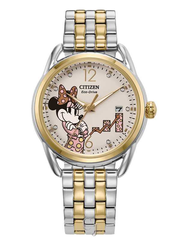 Citizen Disney Empowered Minnie Mouse White Dial Eco-Drive Women's
