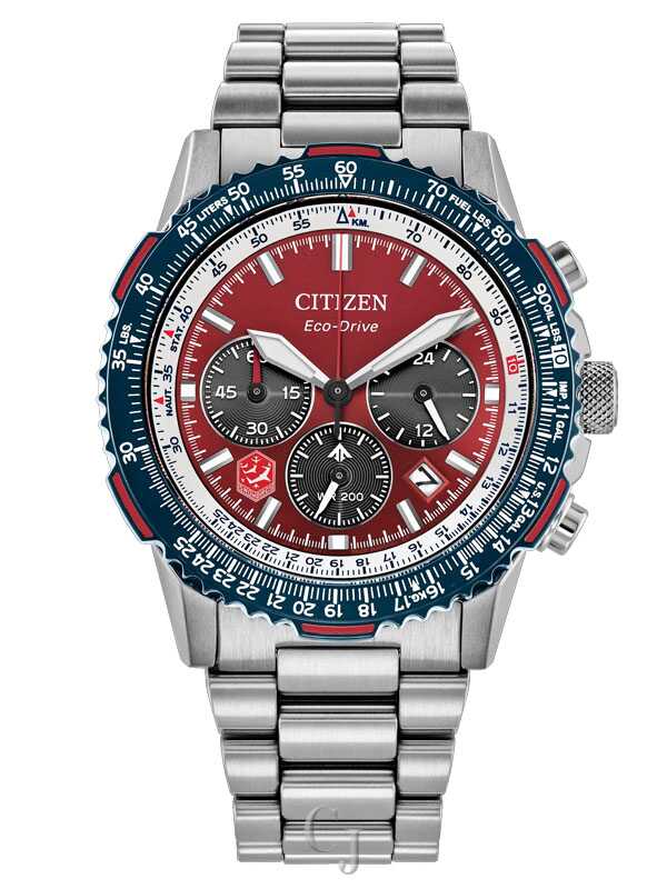Citizen Promaster Nighthawk Red Dial Eco-Drive Chronograph