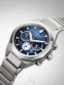Citizen Zenshin Senkei Blue Dial Eco-Drive Chronograph Super Titanium Men’s Watch CA4691-59L - Image 6