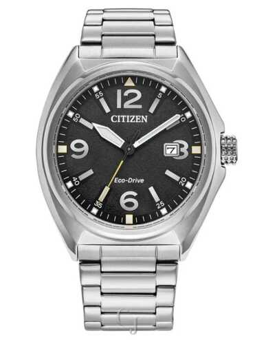 Citizen Sport Black Dial Eco-Drive Stainless Steel Men's Watch