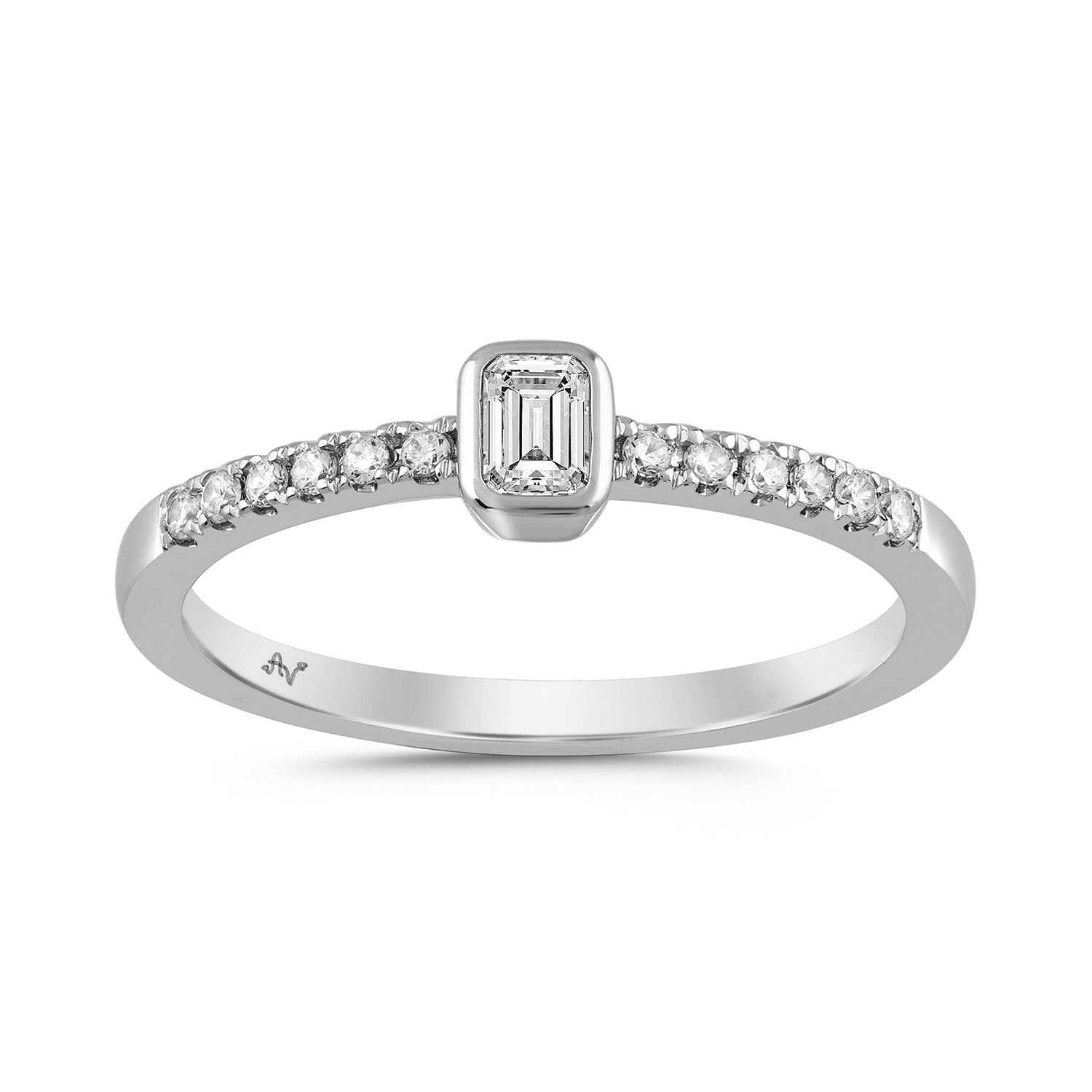 womens white gold dress rings 10k White Gold Moissanite Womens Promise Ring 1ct, 1.5ct, 2ct 9 / 1.5 Carat7.5MM)