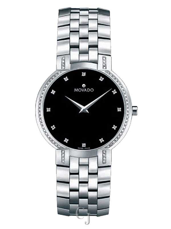 MOVADO FACETO MEN'S DIAMOND WATCH 0605585 - Image 4