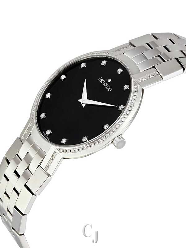 MOVADO FACETO MEN'S DIAMOND WATCH 0605585 - Image 2