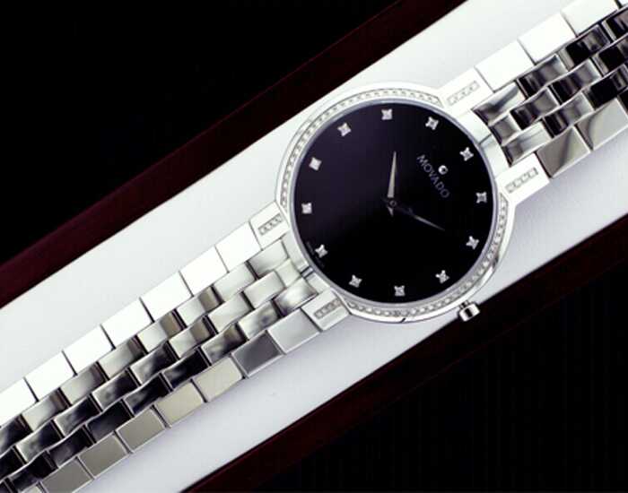 MOVADO FACETO MEN'S DIAMOND WATCH 0605585 - Image 5