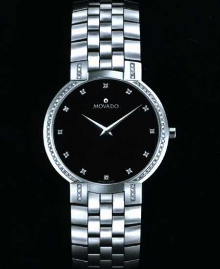 MOVADO FACETO MEN'S DIAMOND WATCH 0605585 - Image 3