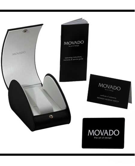 MOVADO FACETO MEN'S DIAMOND WATCH 0605585 - Image 8