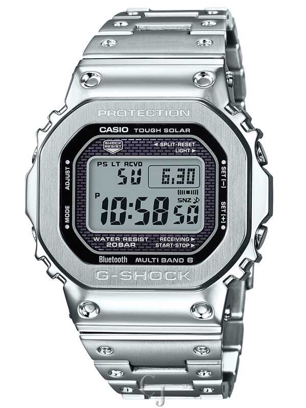 G-SHOCK SOLAR FULL METAL SILVER-TONE BLUETOOTH GMW-B5000D-1CR
