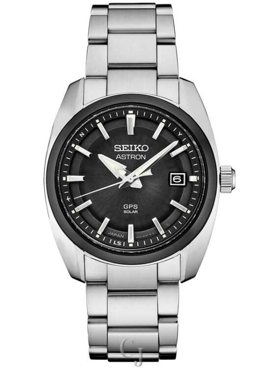 Seiko Astron GPS Solar Ceramic Bezel Black Dial Men’s Watch SSJ005