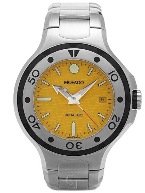 MOVADO SERIES 800 MEN’S WATCH YELLOW DIAL 2600009