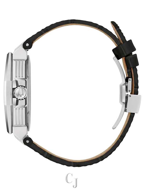 BULOVA PRECISIONIST STAINLESS STEEL BLACK DIAL MEN’S WATCH 96J121 - Image 3