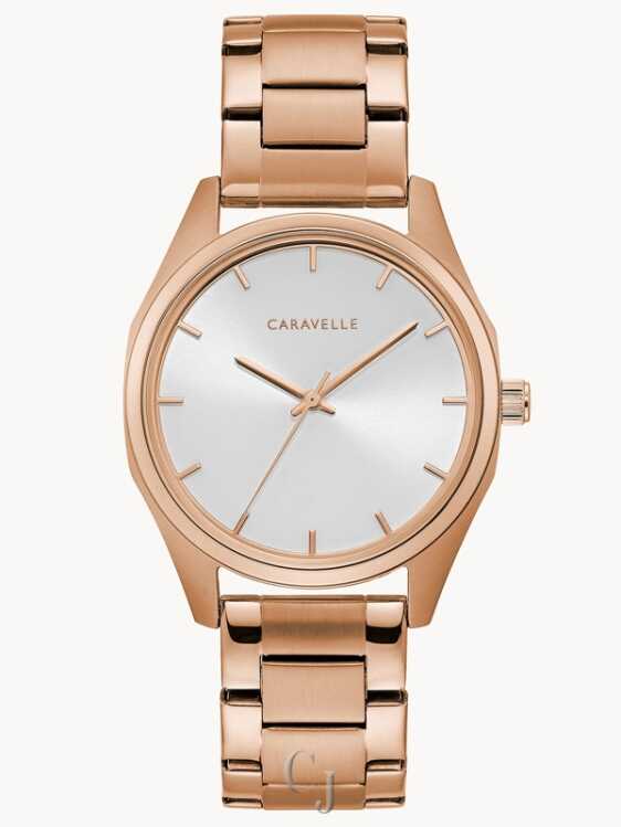 CARAVELLE BY BULOVA MIN MAX SILVER-TONE DIAL WOMEN'S WATCH 45L179