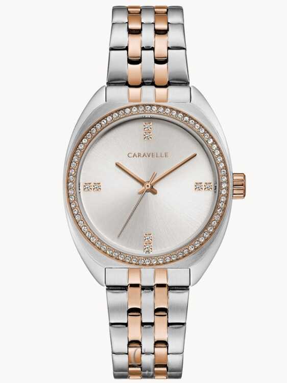CARAVELLE BY BULOVA RETRO WHITE DIAL WOMEN’S WATCH 45L180