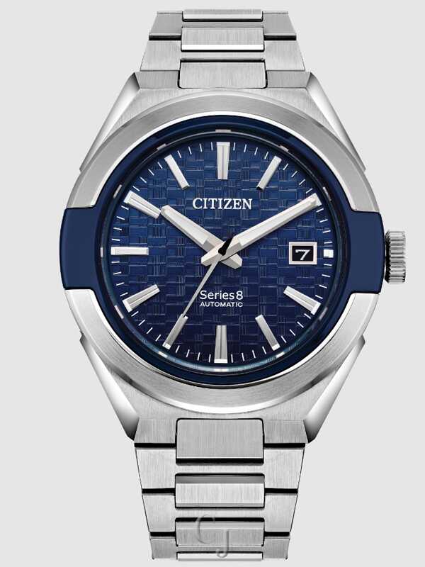 CITIZEN AUTOMATIC SERIES8 870 BLUE DIAL STAINLESS STEEL MEN’S WATCH NA1037-53L