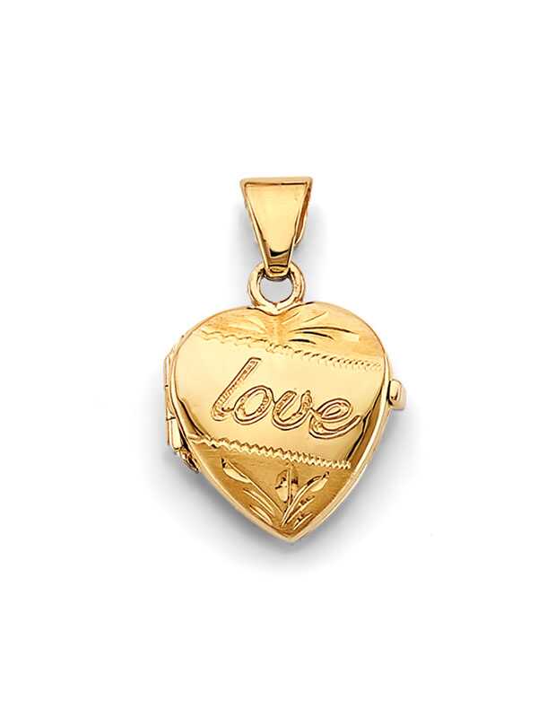 14KY Heart Locket Pendant