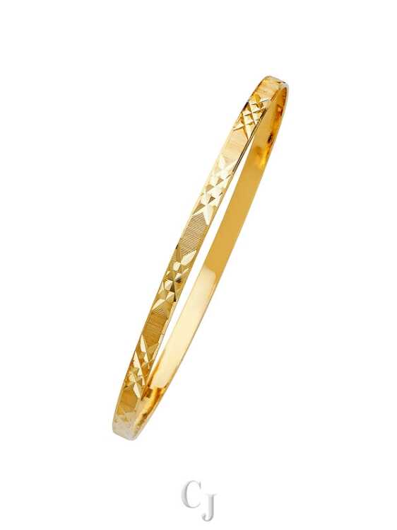 14KY 4mm Solid Bangle