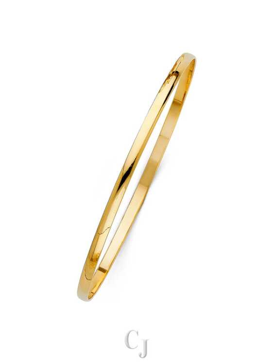 14KY 3mm Solid Bangle