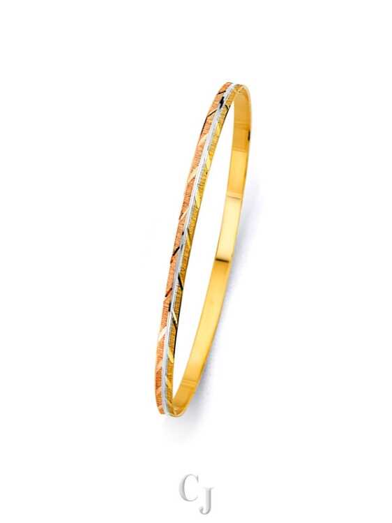 14K 3C 3.5mm Solid Bangle
