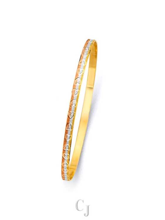 14K 3C 3.5mm Solid Bangle