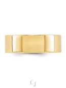 14k Yellow Gold 7mm Lightweight Flat Wedding Band - Image 2