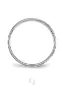 14k White Gold 4mm Flat with Step Edge Wedding Band - Image 2