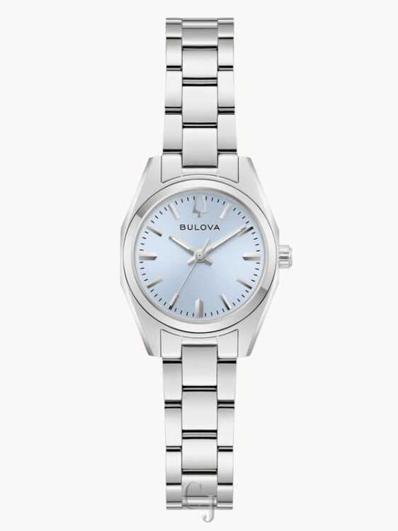 Bulova Surveyor Light Blue Dial Women’s Stainless Steel Watch 96L345