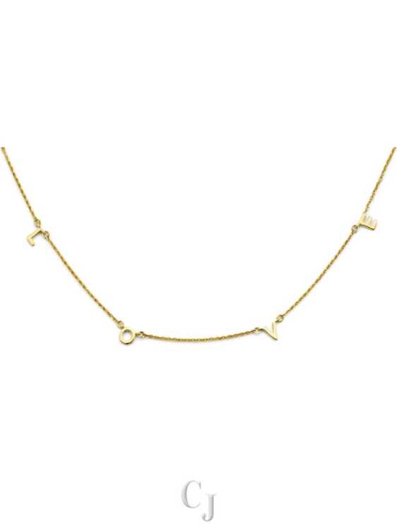 14KY L-O-V-E Necklace